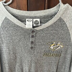 Nashville Predators Gray Henley Shirt